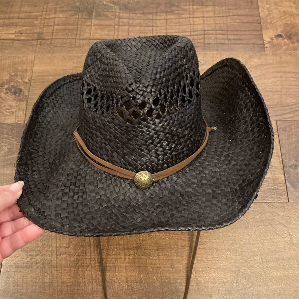 Summit Hats Cowboy Hat Western Ventilated Straw Boho Festival Unisex Size S/M
